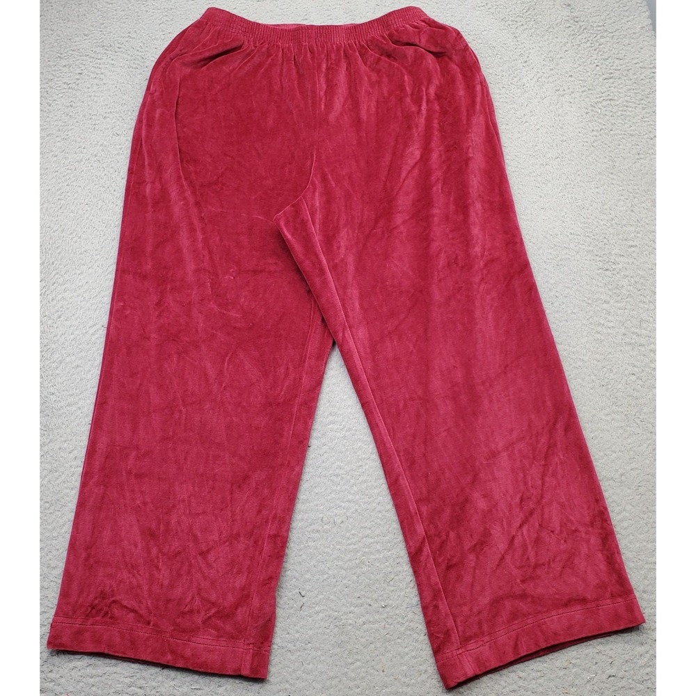 Alfred Dunner‎ Sleepwear Pajama Pants Womens Size 16W Multi Velvet Elastic Waist